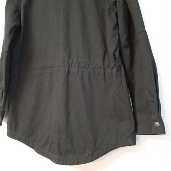JOE FRESH | Cotton Canvas Utility Shacket Full-Zip Jacket Black Sz M - Picture 9 of 11